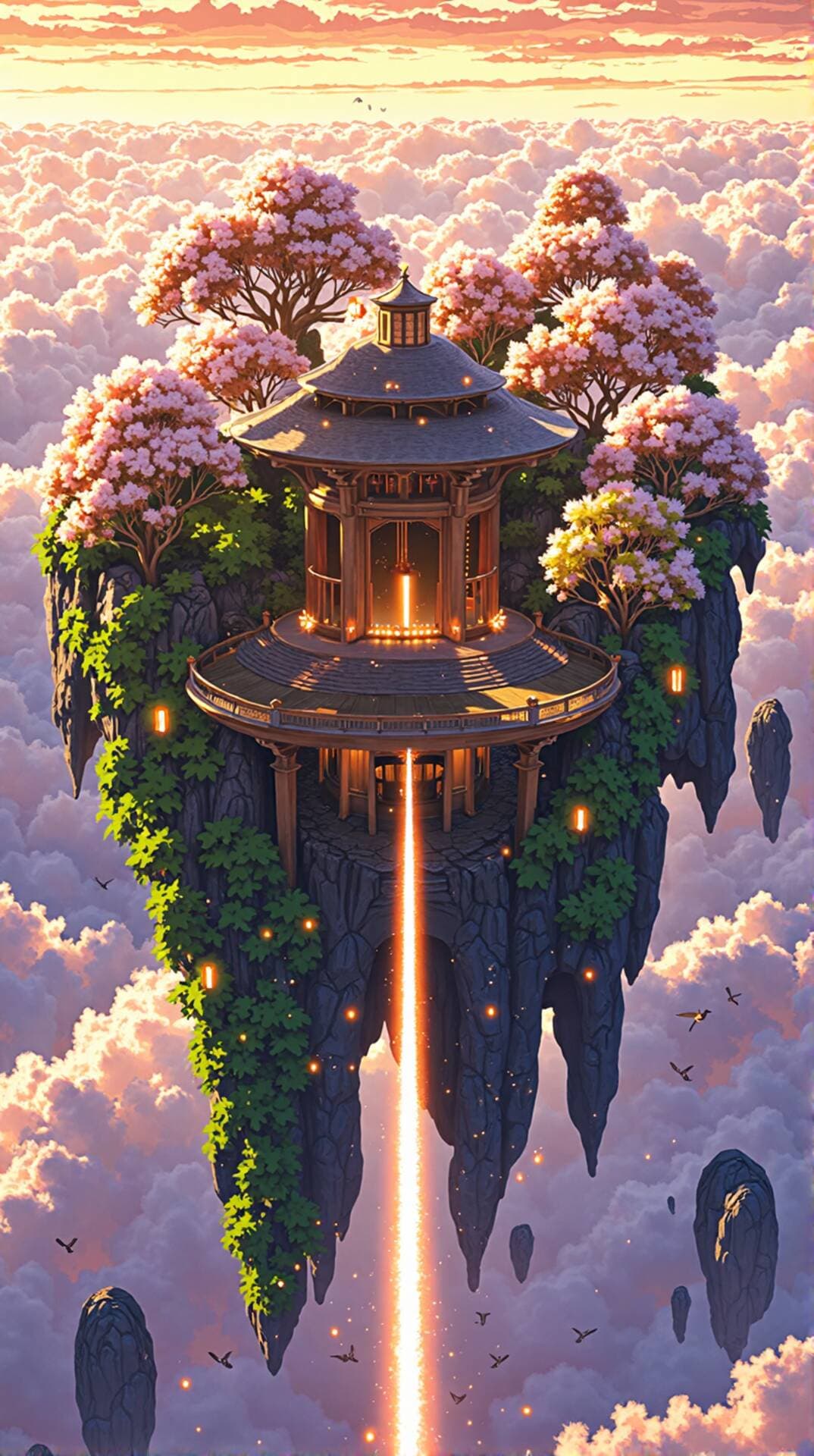 Floating Island With Temple